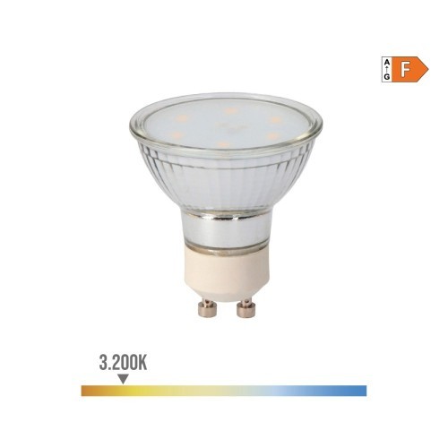 Bombilla Dicroica Cristal GU10 5W 400lm 3200K Luz Cálida EDM