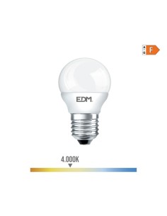 Bombilla LED Esférica E27 7W 600lm 4000K Luz Neutra EDM
