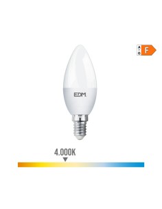Bombilla Vela LED E14 7W 600lm 4000K Luz Neutra EDM