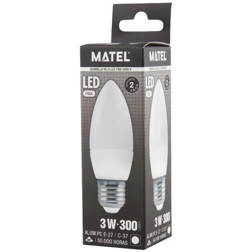 Bombilla LED vela E27 3W (Fría, Cálida, Neutra) - 2