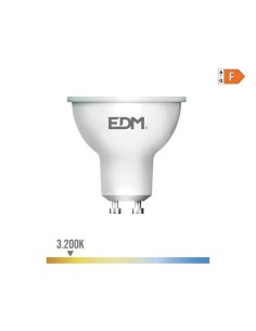 Bombilla LED Dicroica GU10 8W 710lm 3200K Luz Cálida EDM