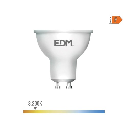 Bombilla LED Dicroica GU10 8W 710lm 3200K Luz Cálida EDM