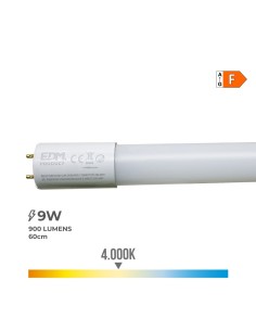 Tubo LED Plástico T8 9W 900lm 4000K Luz Neutra G13 EDM