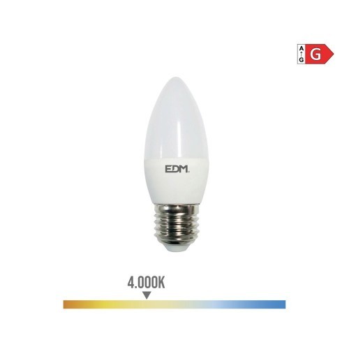 Bombilla LED Vela E27 5W 400lm 4000K Luz Neutra EDM