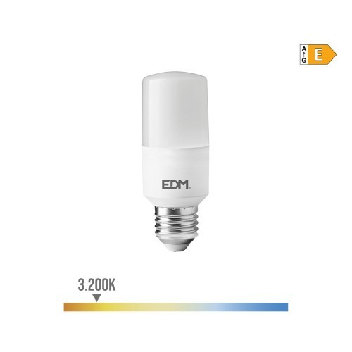 Bombilla LED Tubular E27 10W 1100lm Luz Cálida EDM