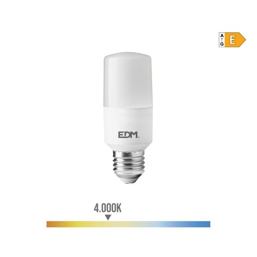 Bombilla LED Tubular E27 10W 1100lm 4000K Luz Neutra EDM