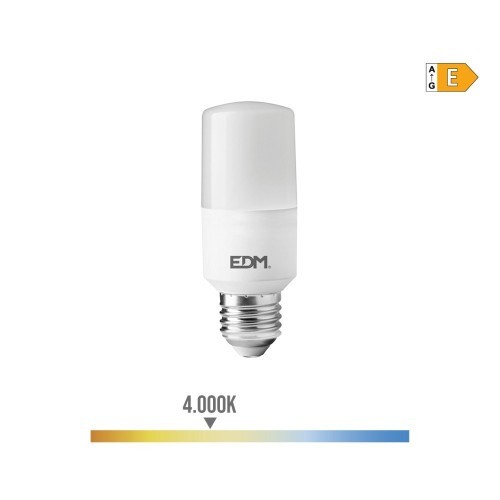 Bombilla LED Tubular E27 10W 1100lm 4000K Luz Neutra EDM Bombilla LED Tubular E27 10W 1100lm 4000K Luz Neutra EDM