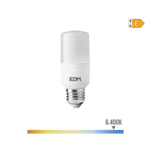 Bombilla LED Tubular E27 10W 1100lm 6400K Luz Fría EDM Bombilla LED Tubular E27 10W 1100lm 6400K Luz Fría EDM