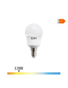 Bombilla LED Esférica E14 8.5W 880lm 3000K Luz Cálida EDM