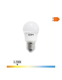 Bombilla LED Esférica E27 8.5W 880lm 3000K Luz Cálida EDM