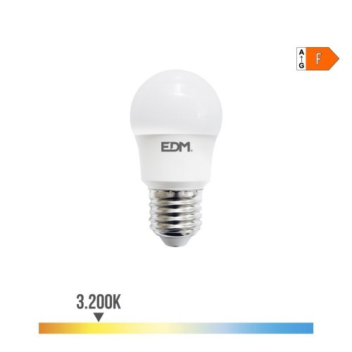 Bombilla LED Esférica E27 8.5W 880lm 3000K Luz Cálida EDM Bombilla LED Esférica E27 8.5W 880lm 3000K Luz Cálida EDM