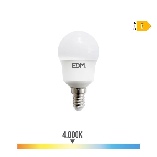 Bombilla LED Esférica E14 8.5W 950lm 4000K Luz Neutra EDM