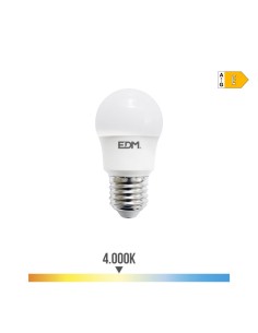 Bombilla LED Esférica E27 8.5W 950lm 4000K Luz Neutra EDM