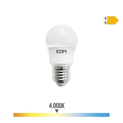 Bombilla LED Esférica E27 8.5W 950lm 4000K Luz Neutra EDM Bombilla LED Esférica E27 8.5W 950lm 4000K Luz Neutra EDM