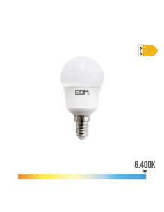 Bombilla LED Esférica E14 8.5W 1000lm 6400K Luz Fría EDM