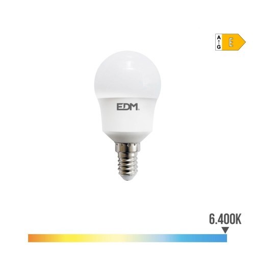 Bombilla LED Esférica E14 8.5W 1000lm 6400K Luz Fría EDM Bombilla LED Esférica E14 8.5W 1000lm 6400K Luz Fría EDM