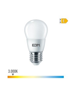 Bombilla LED Esférica E27 7W 806lm 3000K Luz Cálida EDM
