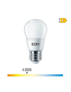 Bombilla LED Esférica E27 7W 806lm 4000K Luz Neutra EDM