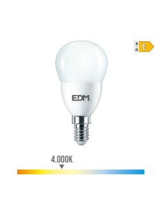 Bombilla LED Esférica E14 7W 806lm 4000K Luz Neutra EDM