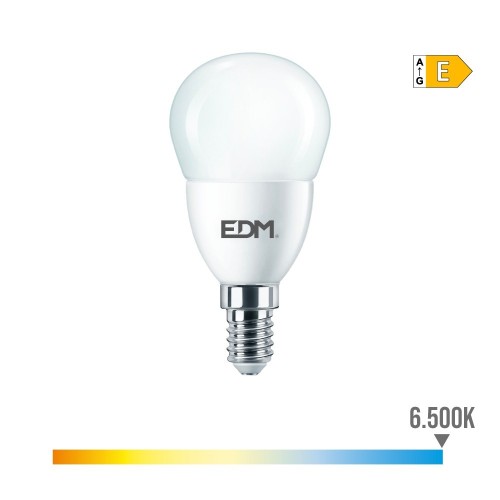 Bombilla LED Esférica E14 7W 806lm 6500K Luz Fría EDM