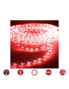 Tubo LED Flexible PVC 48m 30LED/m IP44 Luz Roja Flexiled