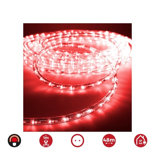 Tubo LED Flexible PVC 48m 30LED/m IP44 Luz Roja Flexiled