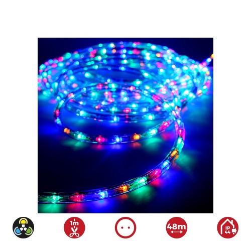 Tubo LED Flexible PVC 48m 30LED/m IP44 Multicolor Flexiled