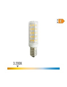 Bombilla LED Tubular 6.5W E14 800lm 3200K Luz Cálida 220V Clase E EDM