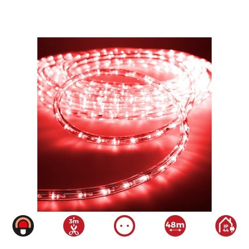 Tubo LED Flexible PVC 48m 36LED/m 1.75W/m Luz Roja Flexilux