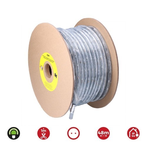 Tubo LED Flexible PVC 48m 30LED/m IP44 Luz Verde Flexiled