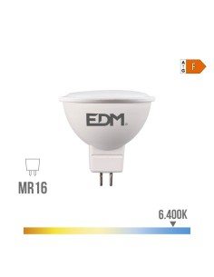 Bombilla Dicroica LED 8W MR16 780lm 6400K Luz Fría Clase F EDM
