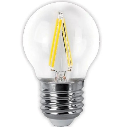 Bombilla LED filamento esférica clara E27 4W (Fría, Cálida) - 1 Bombilla LED filamento esférica clara E27 4W (Fría, Cálida) - 1