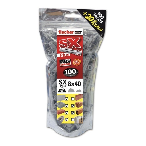 Taco Nylon 8x40mm 120 Unidades Fischer