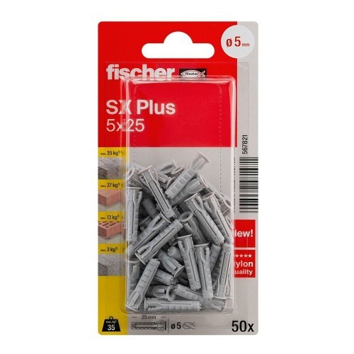 Taco Nylon 5x25mm Blister 50 Unidades Fischer