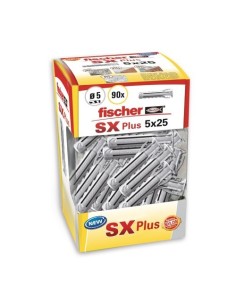 Taco Nylon 5x25mm Expansión 4 Vías Caja 90 Unidades Fischer