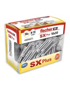 Taco Nylon 10x50mm Caja 30 Unidades Expansión 4 Vías Fischer