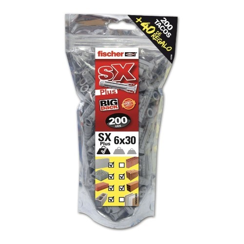 Taco Nylon 6x30mm 240 Unidades SXPlus FISCHER Taco Nylon 6x30mm 240 Unidades SXPlus FISCHER