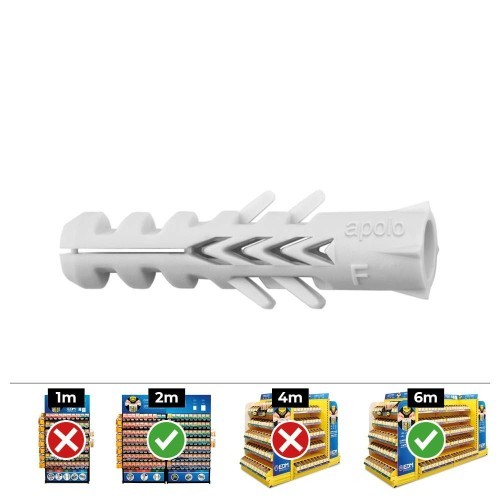 Taco Nylon Doble Antigiro 6x30mm Carga Ligera Media Caja 100 Unidades CELO Taco Nylon Doble Antigiro 6x30mm Carga Ligera Media Caja 100 Unidades CELO