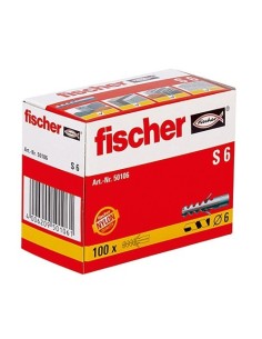 Taco Expansión Nylon 6mm Sin Reborde Caja 100 Unidades Fischer 2
