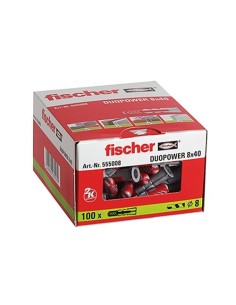 Taco Plástico Duo 8x40mm Caja 100 Unidades Fischer 2