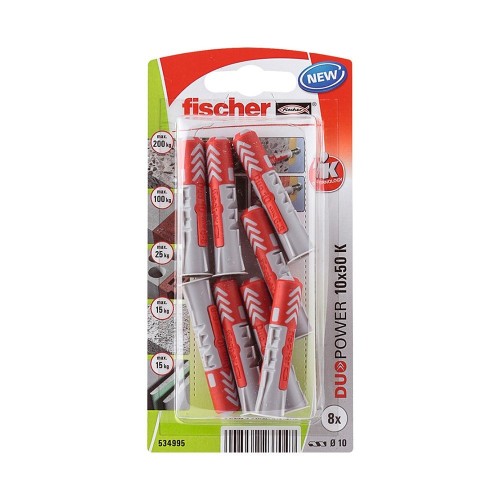 Taco Fijación Nylon 10x50mm Blister 8 Unidades Fischer