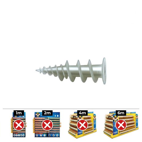 Taco Nylon Tornillo 3-4.5x40mm Caja 50 Unidades CELO