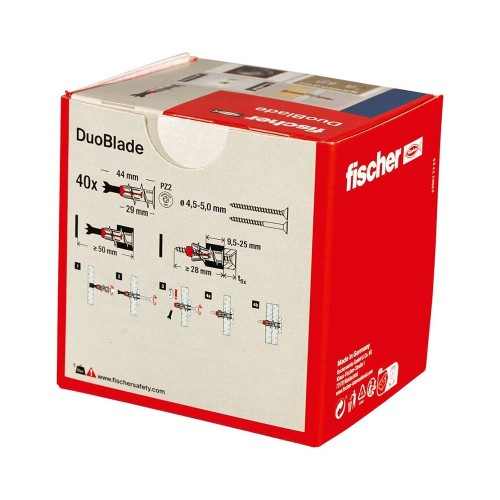 Taco Autoperforante Para Placa De Yeso 40 Unidades Fischer