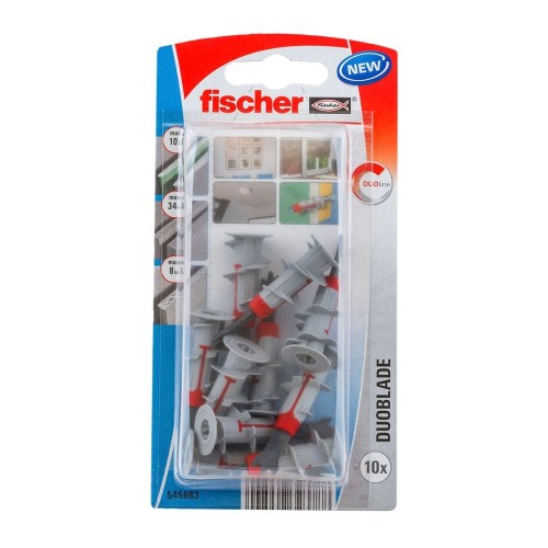 Taco Plástico Duoblade K Blister 10 Unidades Fischer