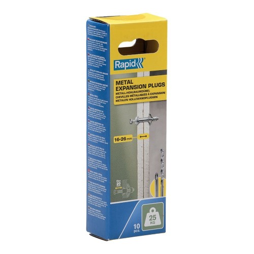 Taco De Expansión Metálico 8x46mm Tornillo M4x55mm Bolsa 10 Unidades RAPID