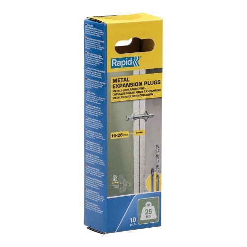 Taco De Expansión Metálico 8x46mm Tornillo M4x55mm Bolsa 10 Unidades RAPID