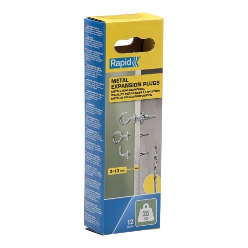 Taco Expansión Metálico 8x32mm Tornillo 4mm Bolsa 12 Unidades Rapid Taco Expansión Metálico 8x32mm Tornillo 4mm Bolsa 12 Unidades Rapid