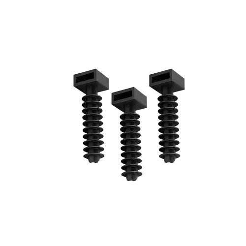 Taco Para Brida Plástico 12.7x10mm Cabeza 10x37mm 44mm Negro 100 Unidades EDM