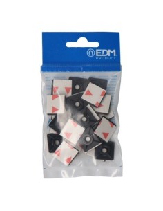 Soporte Adhesivo Para Brida Negra 25 Unidades EDM 2