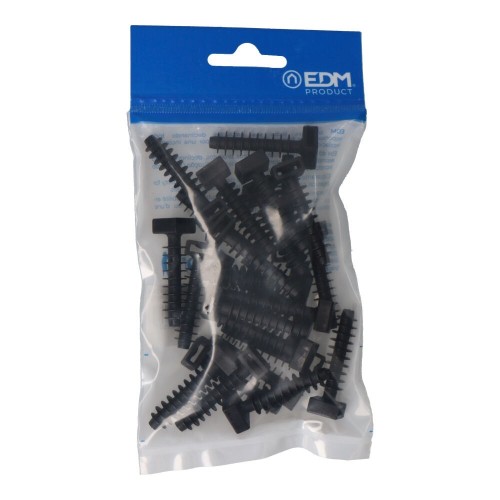 Taco Para Brida Numero 8 Negro 25 Unidades EDM